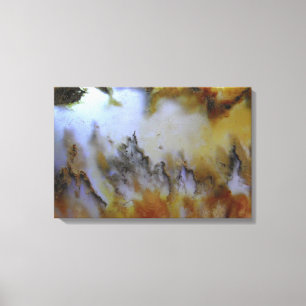 Toile Photo d'agate moussueuse naturelle en 3 panneaux
