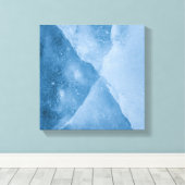 Toile Photo d'art Abstrait de glace bleu clair (Insitu (Plancher de Bois))