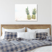 Toile Photo de 2 ananas sur une plage (Insitu(Chambre))
