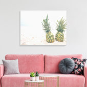 Toile Photo de 2 ananas sur une plage (Insitu(Salon))