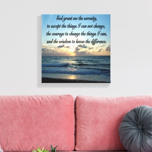 TOILE PHOTO DE BEAUTIFUL SERENITY PRAYER OCEAN (Insitu(Salon))