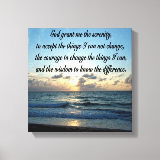 TOILE PHOTO DE BEAUTIFUL SERENITY PRAYER OCEAN (Recto)