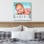 Toile PHOTO DE BÉBÉ DATE DE NAISSANCE superposition de t (Insitu(Chambre))