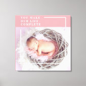 Toile Photo de bébé mignon moderne | Rose et blanc | Cit (Recto)