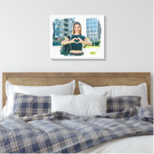 Toile Photo de bordure grunge moderne (Insitu(Chambre))