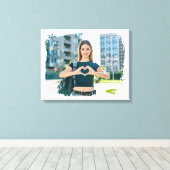 Toile Photo de bordure grunge moderne (Insitu (Plancher de Bois))