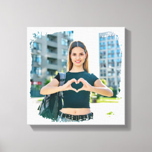 Toile Photo de bordure grunge moderne