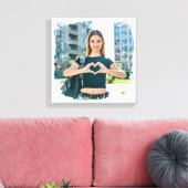 Toile Photo de bordure grunge moderne (Insitu(Salon))