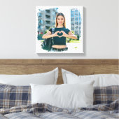 Toile Photo de bordure grunge moderne (Insitu(Chambre))