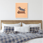 Toile Photo de chien de saucisse | Charmant chien (Insitu(Chambre))