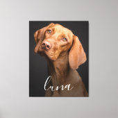 Toile Photo de chien personnalisé avec nom (Recto)
