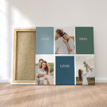 Toile Photo de collection de la famille moderne | Amour<br><div class="desc">Présentation de la photo "Modern Family Collage | Love Live Here" cadeau - un gardien magnifique et personnalisé qui célèbre l'amour et la chaleur de votre famille. Cette photo de collage unique est un complément parfait à votre décor de maison, capturant des moments et des souvenirs chéris qui définissent le...</div>