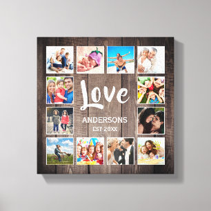 Toile Photo de Custom Collage Rustic Farmhouse Love Fami