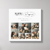 Toile Photo de famille de la fête des mères personnalisé (Recto)