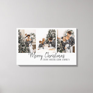 Toile Photo de famille Joyeux Noël