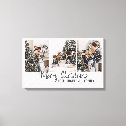 Toile Photo de famille Joyeux Noël (Recto)