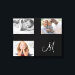 Toile Photo de famille moderne Collage personnalisé Mono<br><div class="desc">Téléchargez votre propre photo pour créer cette pièce unique ! Un cadeau parfait pour cette soeur spéciale dans votre vie. Ce design a été créé par art numérique et peut être personnalisé dans la zone fournie par le changement de la photo et/ou du texte. Vous pouvez également le customiser en...</div>