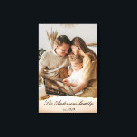 Toile Photo de famille moderne & Nom personnalisé Cadeau<br><div class="desc">Photo de famille moderne & Nom personnalisé Cadeau</div>