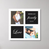 photo de famille moderne pastel monogramme