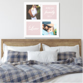 Toile photo de famille moderne pastel monogramme (Insitu(Chambre))