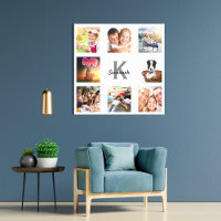 Photo de famille monogramme blanc