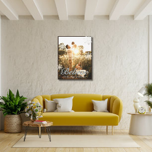 Toile Photo de famille personnalisée Croire Parties scin