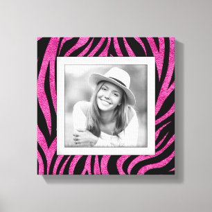 Toile Photo de famille personnalisée Pink Zebra envelop