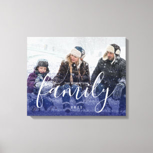 Toile Photo de famille personnalisée Superposition Abstr