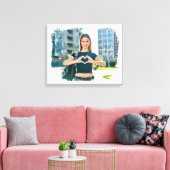 Toile Photo de la frontière moderne Grunge (Insitu(Salon))