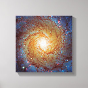 Toile Photo de la galaxie spirale Messier 74 dans l'espa