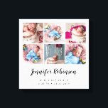 Toile Photo de l'état de naissance Collage blanc<br><div class="desc">Impression photo faire-part Birth stat, parfait pour le nouveau-né paquet de joie.</div>