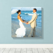 Toile Photo de mariage 11"x11" (Insitu (Plancher de Bois))