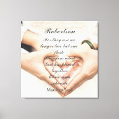 Toile Photo de mariage avec Écriture chrétienne  (Recto)