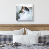 Toile Photo de mariage Cadeau personnalisé Noms Date  (Insitu(Chambre))