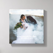 Toile Photo de mariage Cadeau personnalisé Noms Date  (Recto)