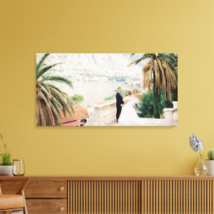Toile Photo de mariage personnalisée Paysage long
