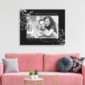 Toile Photo de Modèle photo floral noir et blanc (Insitu(Salon))