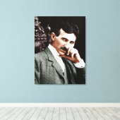 Toile Photo de Nikola Tesla à l'âge de 40 ans (Insitu (Plancher de Bois))