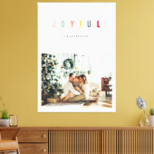 Toile Photo de Noël simple et moderne | Joyeuses vacance (Insitu(Salon))