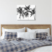 Toile Photo de palmier noir et blanc (Insitu(Chambre))