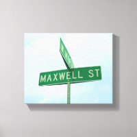 Photo de panneau de rue Maxwell St dans les toilet