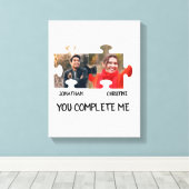 Toile Photo de pièce de puzzle personnalisée Vous me com (Insitu (Plancher de Bois))