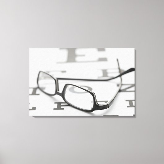 Toile Photo de studio de lunettes sur le tableau des yeu (Recto)