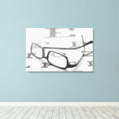 Toile Photo de studio de lunettes sur le tableau des yeu (Insitu (Plancher de Bois))