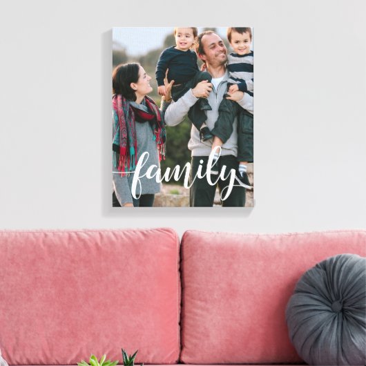 Toile Photo de superposition de script de famille (Insitu(Salon))