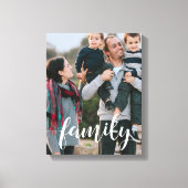 Toile Photo de superposition de script de famille (Recto)