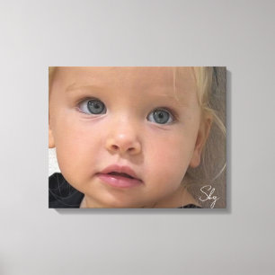 Toile Photo d'enfant personnalisée avec nom personnalisé