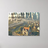 Toile Photo d'un mignon chalet avec une ville à proximit (Recto)