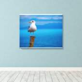 Toile Photo d'un oiseau de mer debout (Insitu (Plancher de Bois))