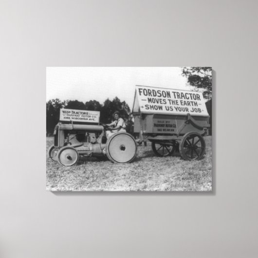 Toile Photo d'un tracteur Fordson (Recto)